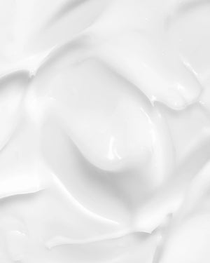 Commiphora Plumping Serum by LAMAV — macro shot of the white creamy texture | Deeply hydrates and smooths skin
