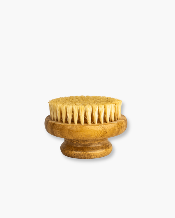 Dry Body Brush by LAMAV — round bamboo body brush with natural bristles | gently exfoliates and reveals smoother skin
