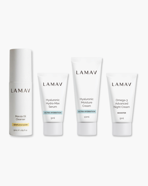 Hydration Skin Discovery Pack by LAMAV — Four trial-size hydration skin discovery pack | Three easy hydration steps