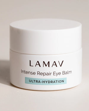 Intense Repair Eye Balm by LAMAV — Closed white jar front view | Daily ultra-hydration for eyes
