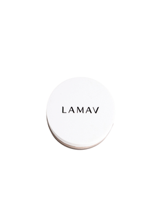 Mattifying Powder by LAMAV — top view of closed jar | controls shine & sets makeup