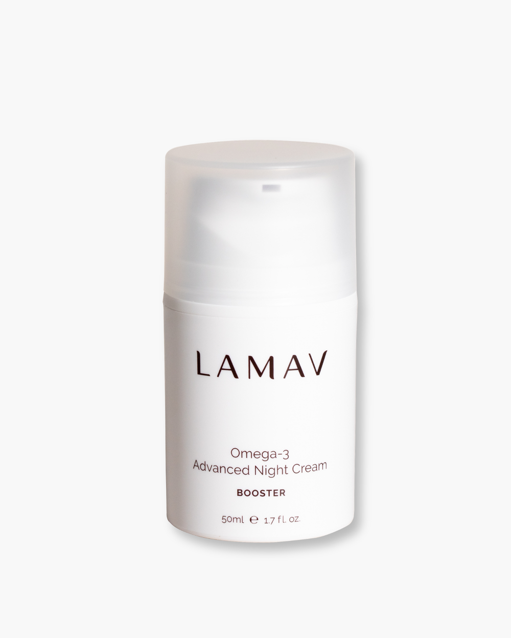 Omega-3 Advanced Night Cream by LAMAV — 50ml white pump bottle | award-winning organic night cream