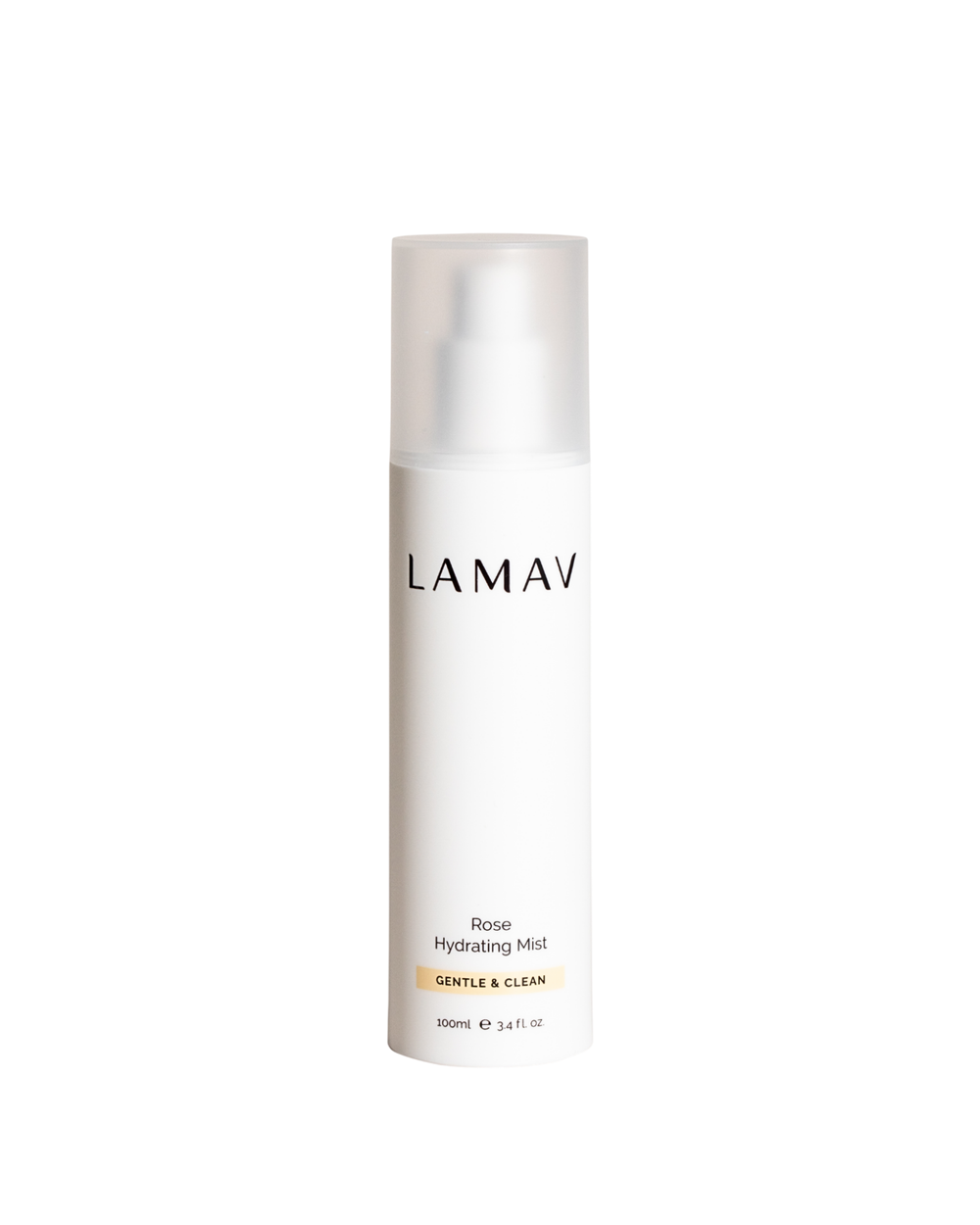 Rose Hydrating Mist by LAMAV — front view of the white bottle | gentle organic skin balance