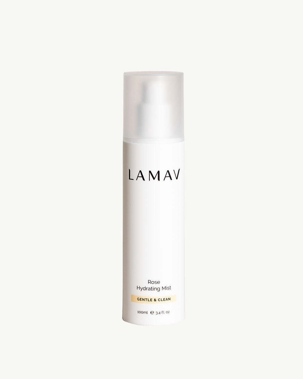 Rose Hydrating Mist by LAMAV — front view of the white bottle | gentle organic skin balance