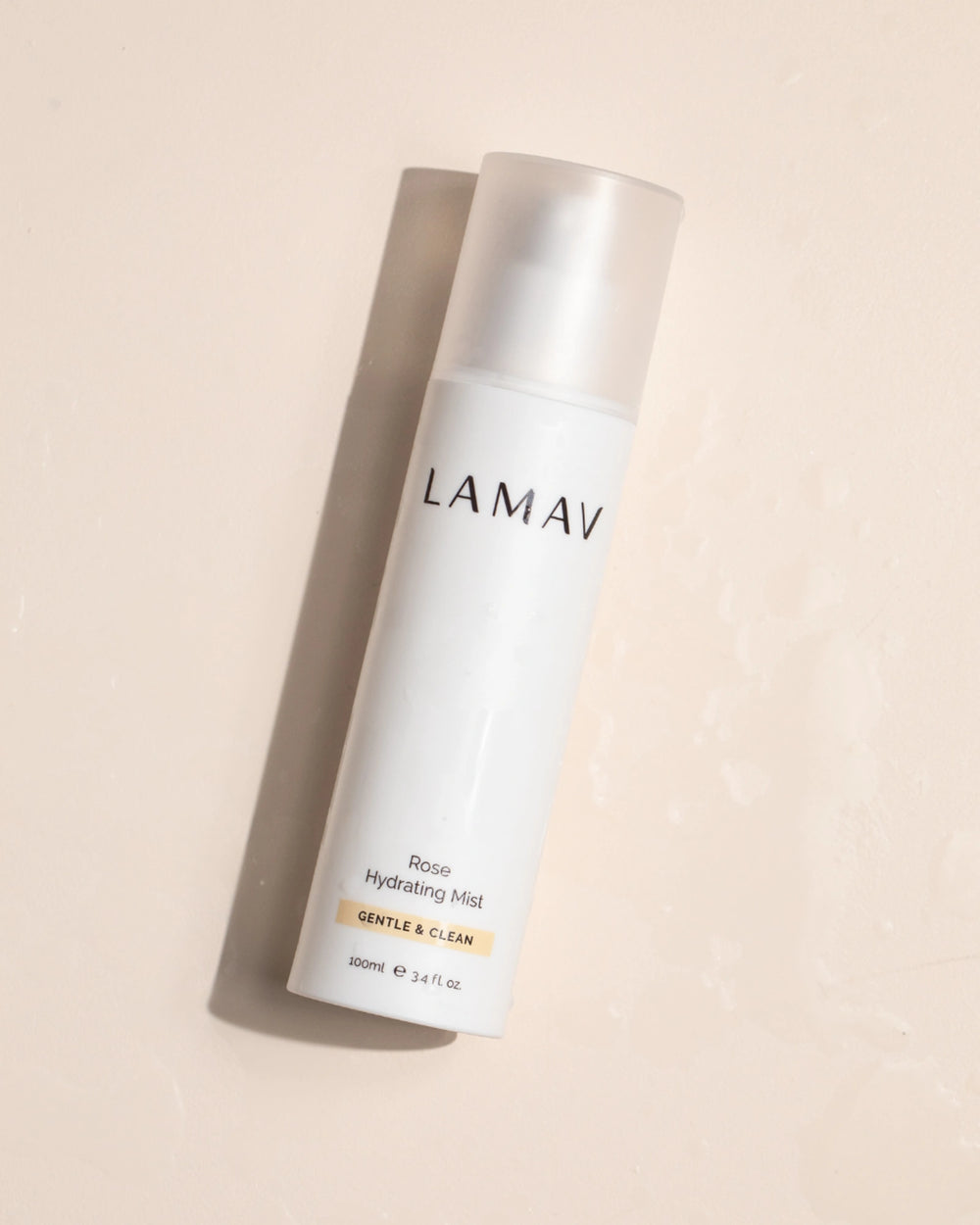 Rose Hydrating Mist by LAMAV — front view of the white bottle | gentle organic skin balance