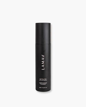 Self Tan Mist by LAMAV — front view of the black spray bottle | weightless streak free tan