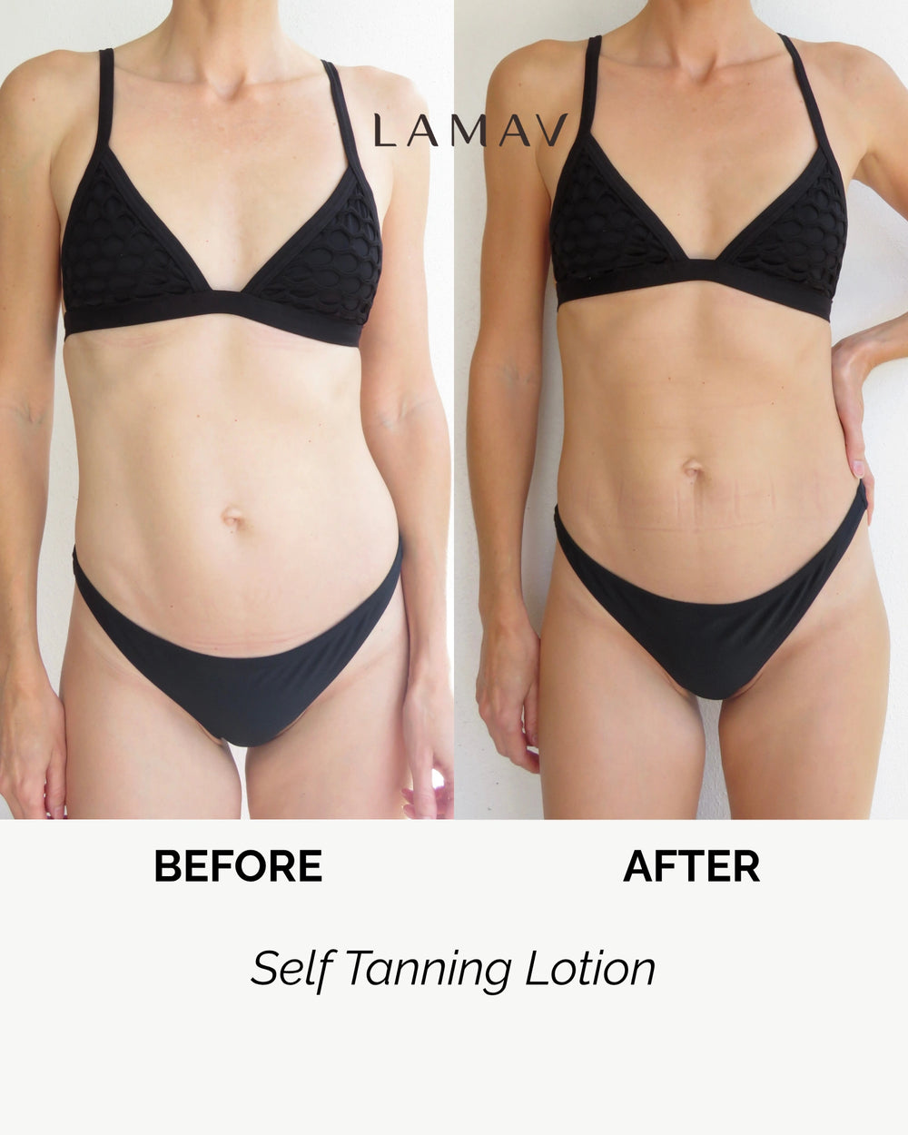 Self Tanning Lotion Medium by LAMAV — tube with 2024 award badge | clean and conscious tanning