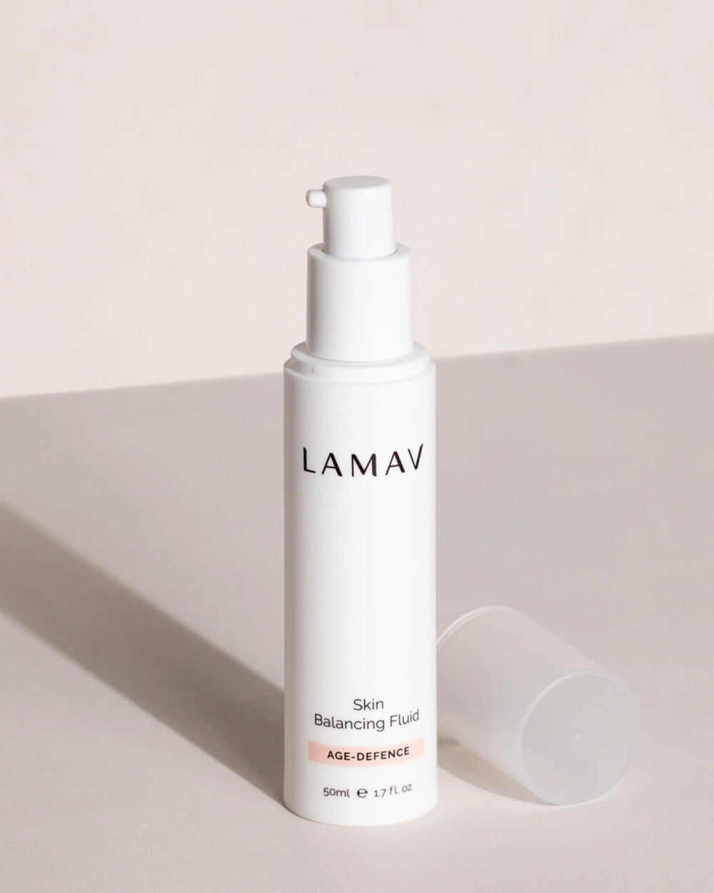 Skin Balancing Fluid by LAMAV — 50ml bottle front studio view | controls shine and refines pores