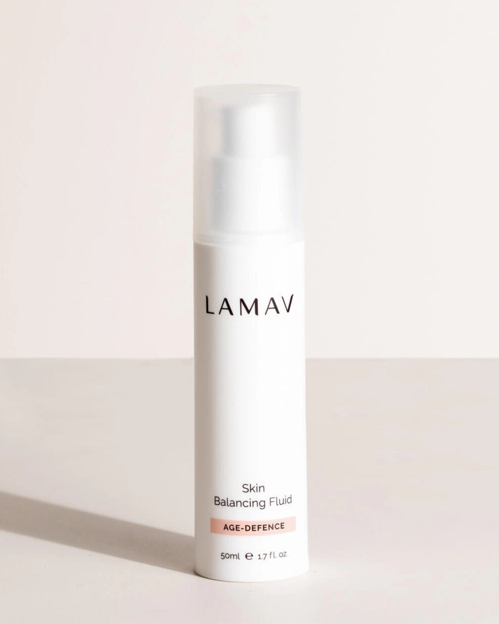 Skin Balancing Fluid by LAMAV — 50ml bottle front studio view | controls shine and refines pores