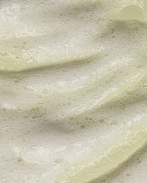 Sweet Orange Balancing Cleanser by LAMAV — close up of foaming cleanser texture | effectively removes skin impurities