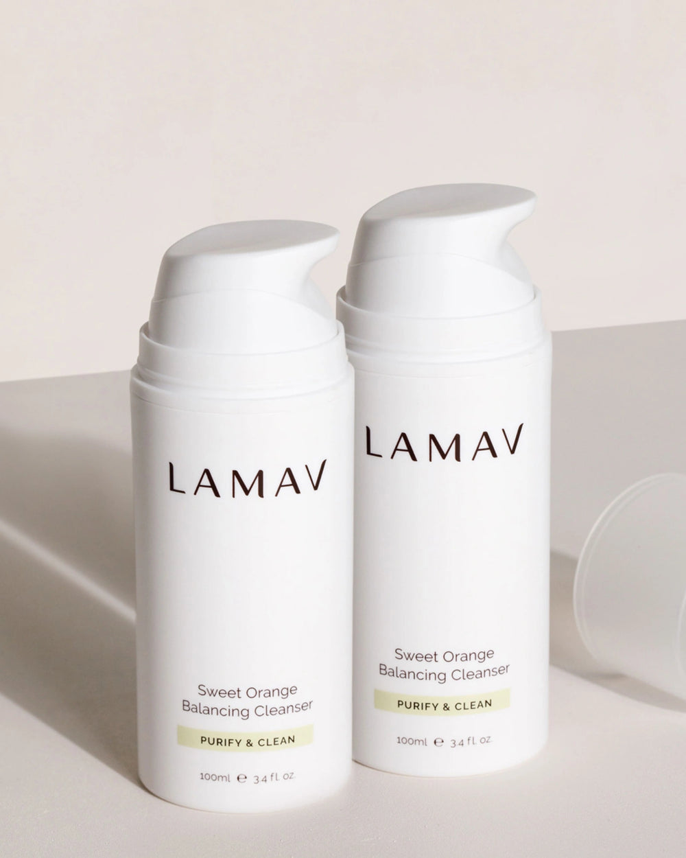 Organic sweet orange cleanser duo from LAMAV organic skincare
