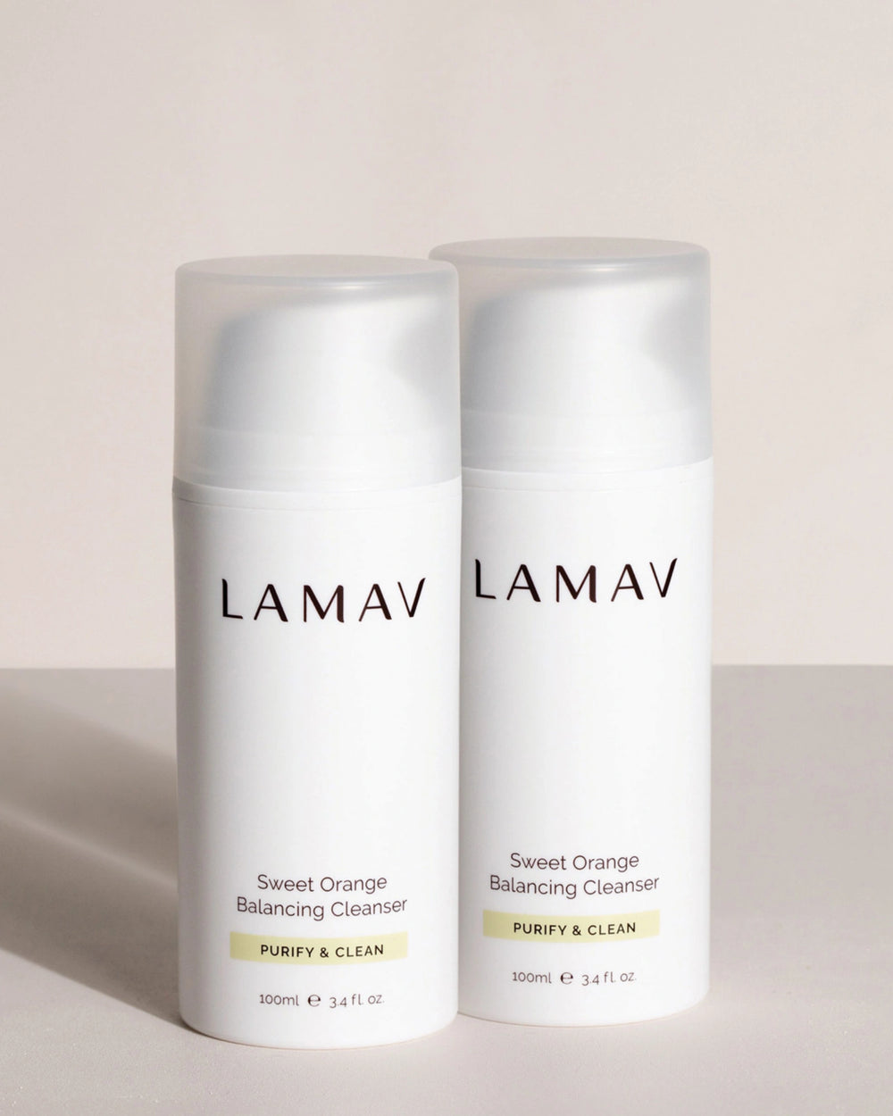 Organic sweet orange cleanser duo from LAMAV organic skincare