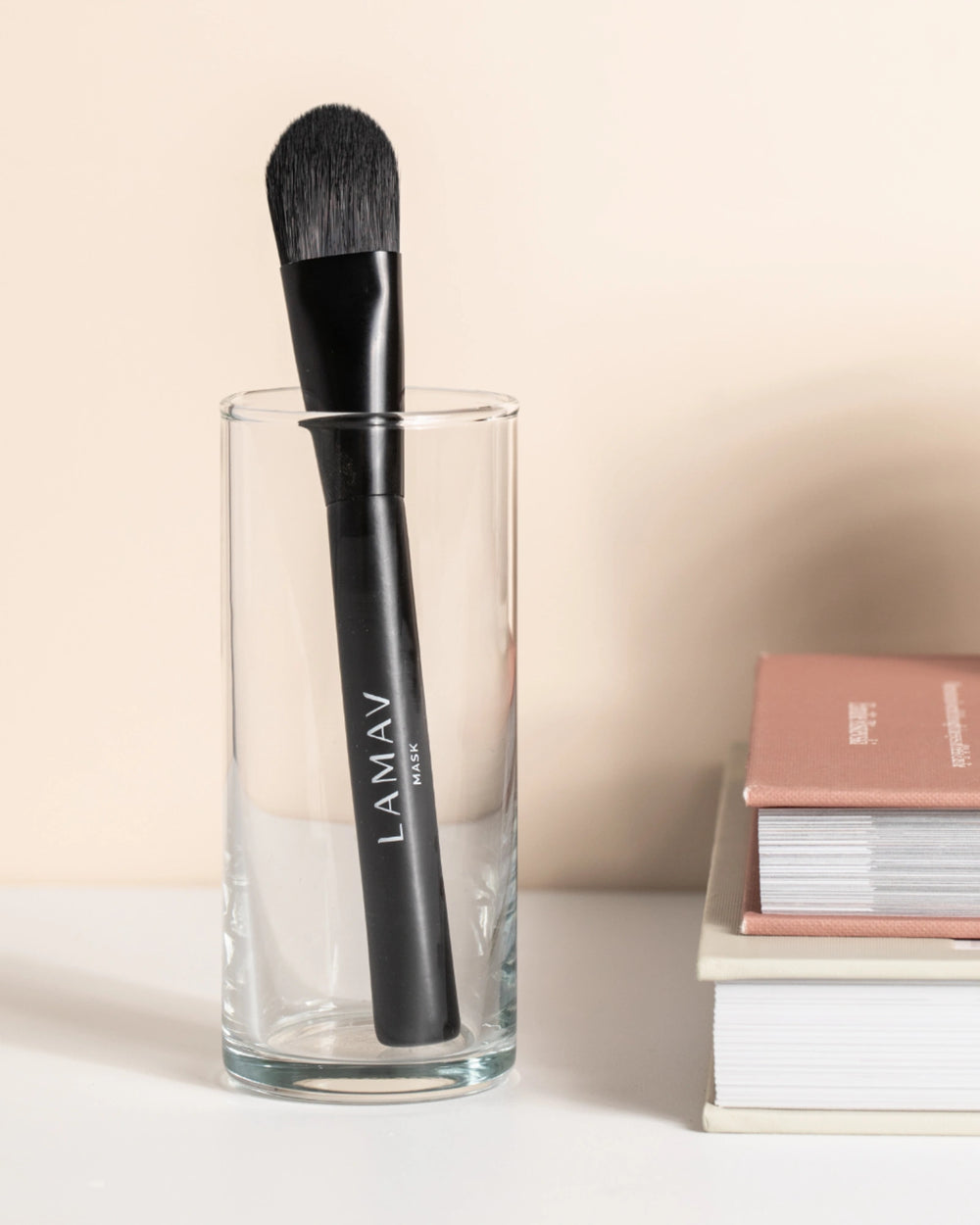 Vegan Mask Brush by LAMAV — black mask brush isolated on white | hygienic and cruelty-free applicator