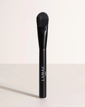 Vegan Mask Brush by LAMAV — black brush standing vertically | soft vegan bristles for sensitive skin