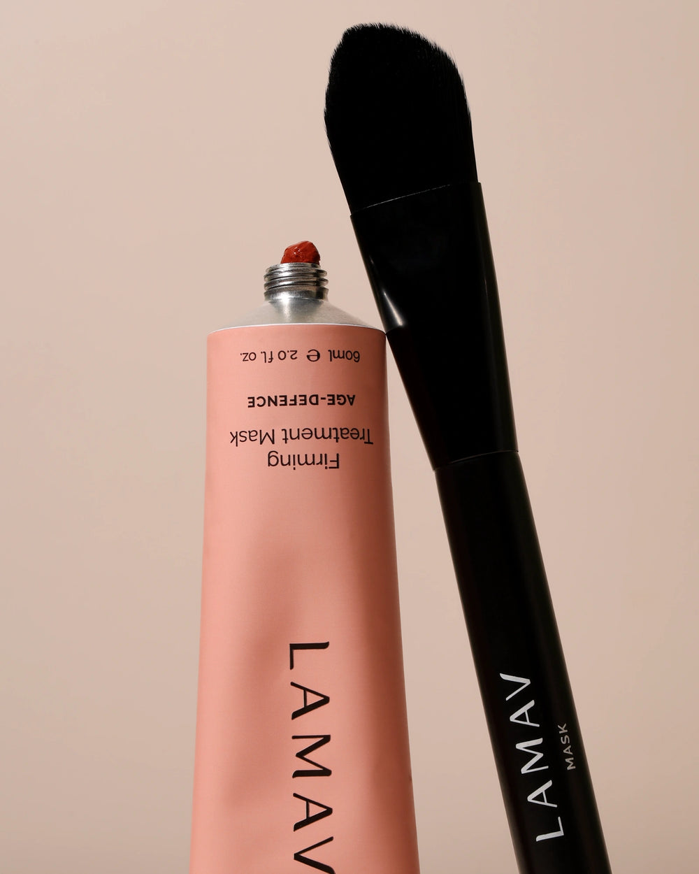 Vegan Mask Brush by LAMAV — black mask brush isolated on white | hygienic and cruelty-free applicator