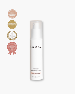 Wrinkle Smoothing Cream by LAMAV — 50ml pump bottle with award badges | organic age-defence moisturizer