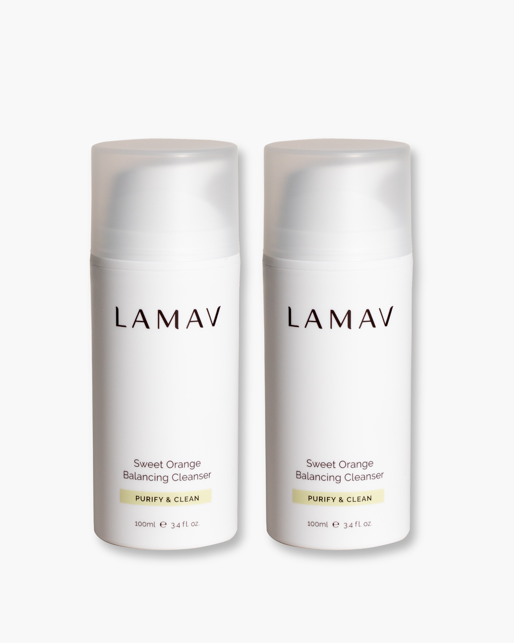 Organic sweet orange cleanser duo from LAMAV organic skincare