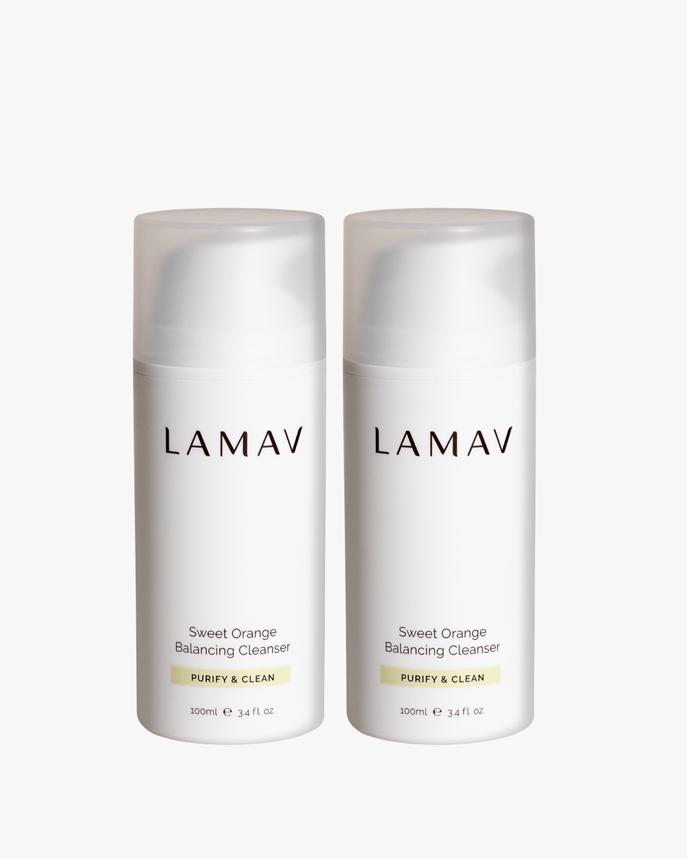 Organic sweet orange cleanser duo from LAMAV organic skincare